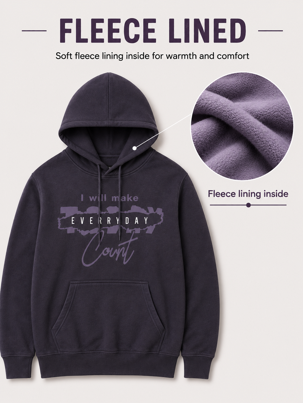 Amoldo Men’s Cotton Fleece Printed Hooded Sweatshirt/Hoodie