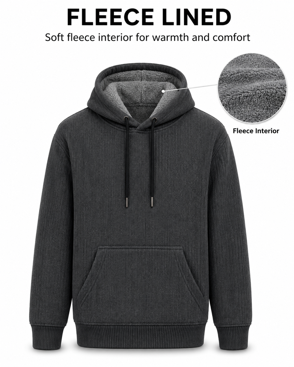 Men's Full Sleeve Hoodie with Kangaroo Pocket