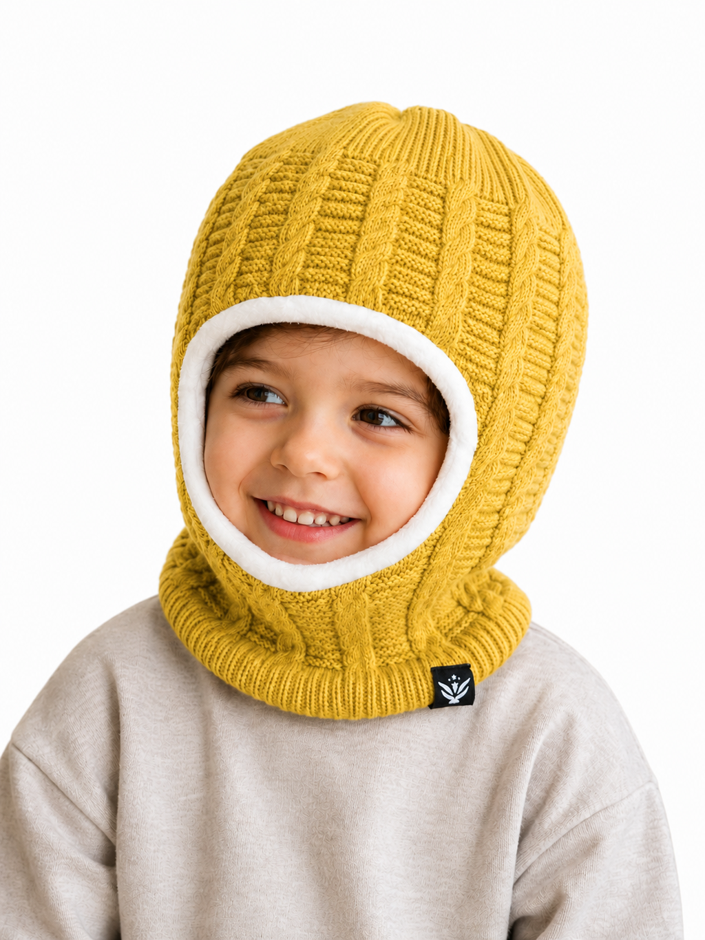 AMOLDO Kids Warm Knitted Woolen Monkey Cap 3–8 Years