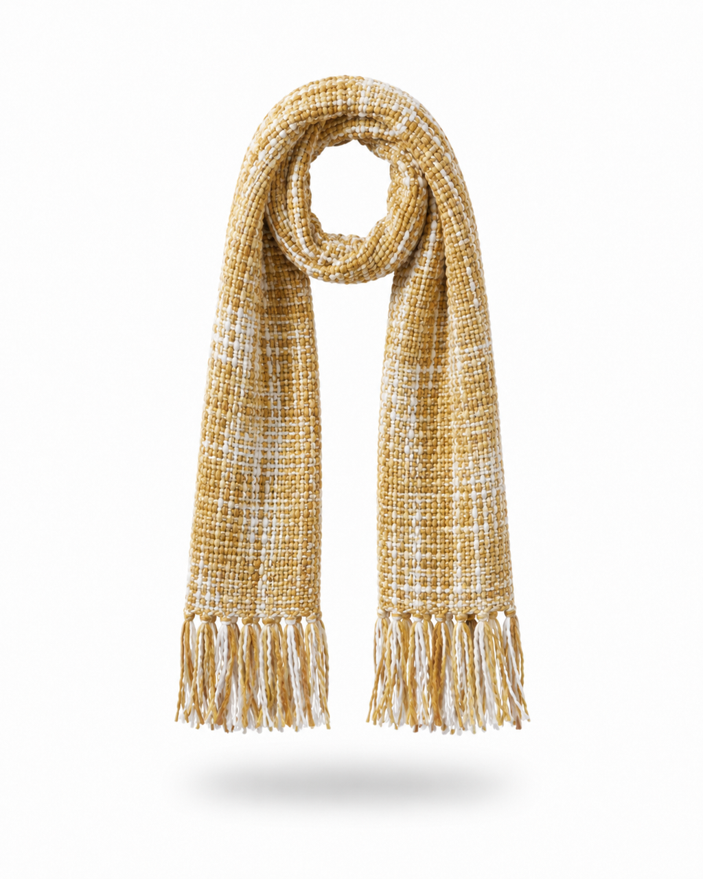 Unisex Beige Woolen Muffler | Soft Winter Scarf
