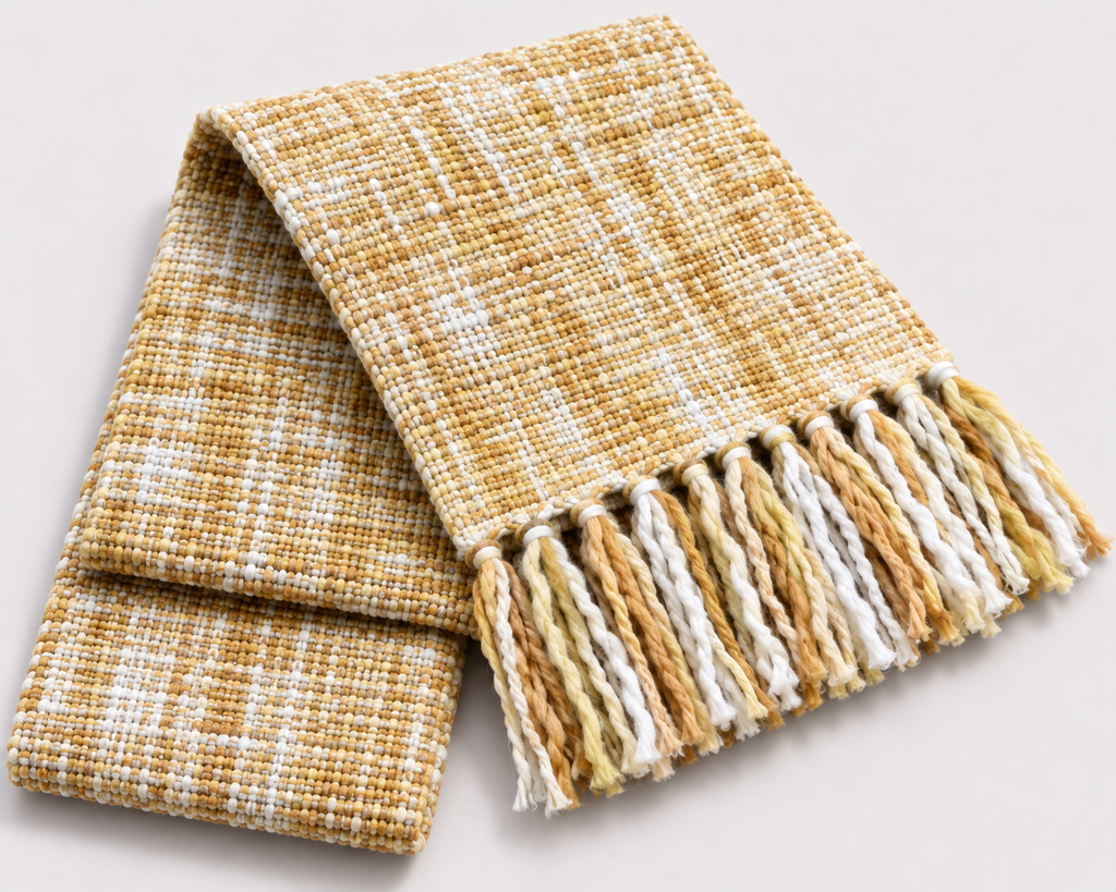 Unisex Beige Woolen Muffler | Soft Winter Scarf