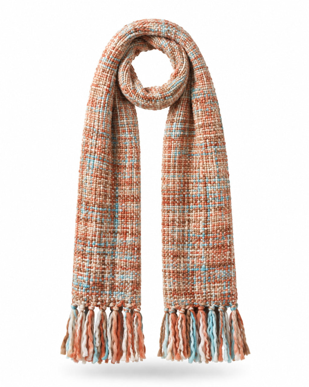 Unisex Brown Woolen Muffler | Soft Winter Scarf