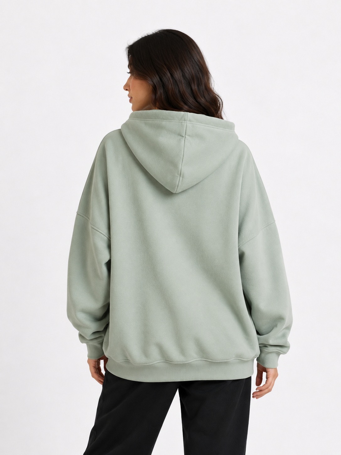 Amoldo Women's Oversized Cotton Fleece Printed Hooded Sweatshirt