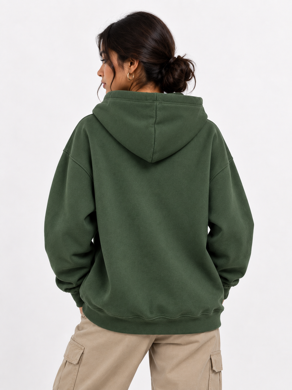 Amoldo Women's Oversized Cotton Fleece Printed Hooded Sweatshirt