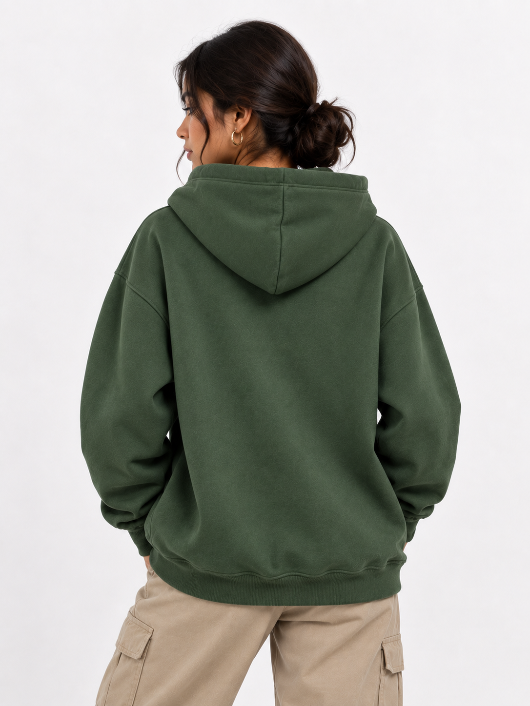 Amoldo Women's Oversized Cotton Fleece Printed Hooded Sweatshirt