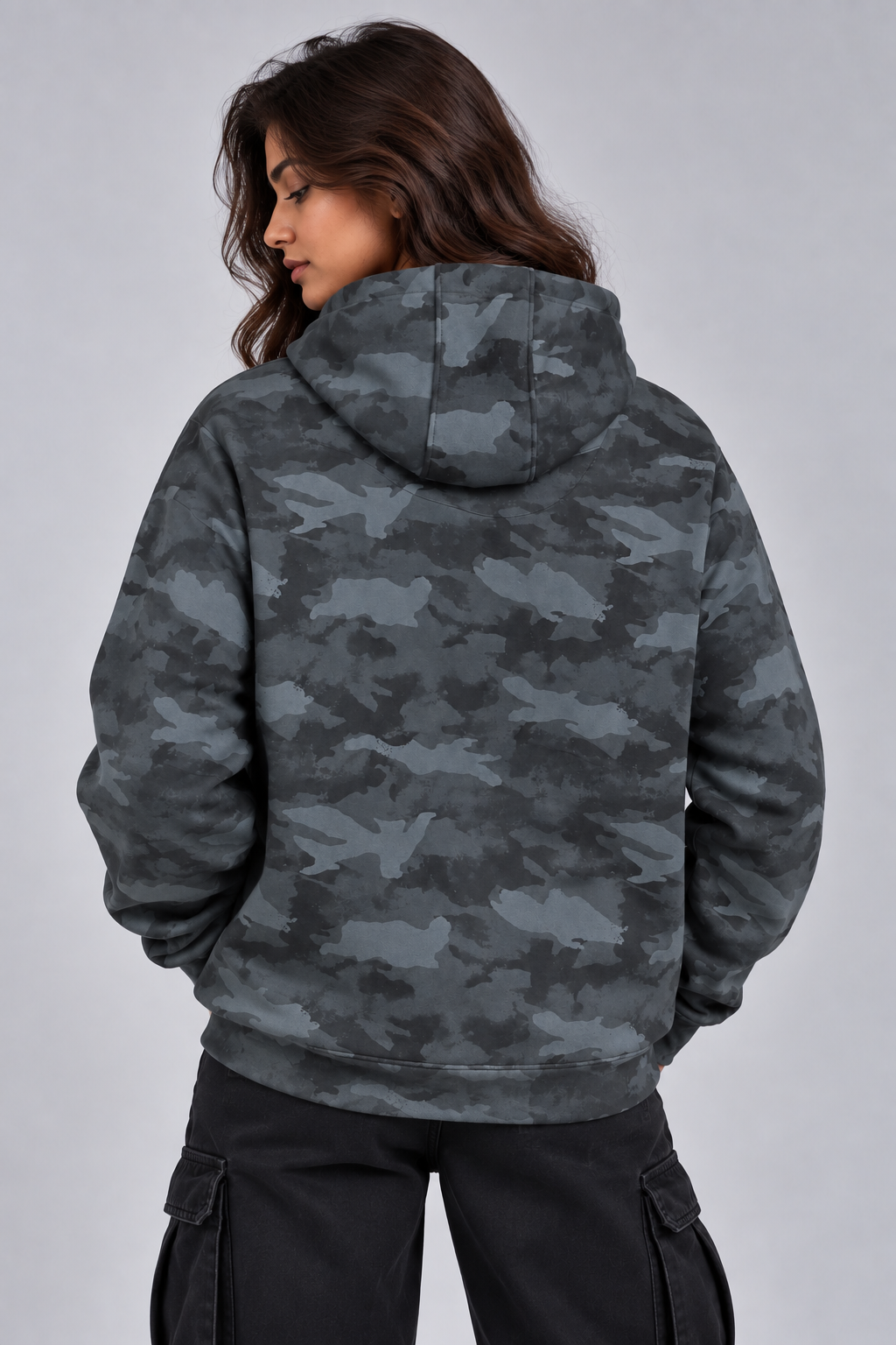 AMOLDO Women’s Camouflage Oversized Pullover Hoodie | Winter Hooded Sweatshirt