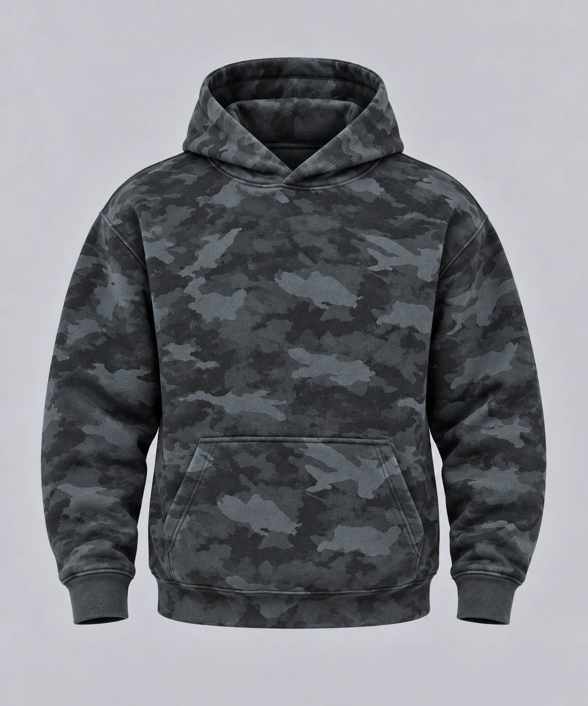 AMOLDO Men’s Camouflage Cotton Fleece Pullover Hoodie | Winter Hooded Sweatshirt