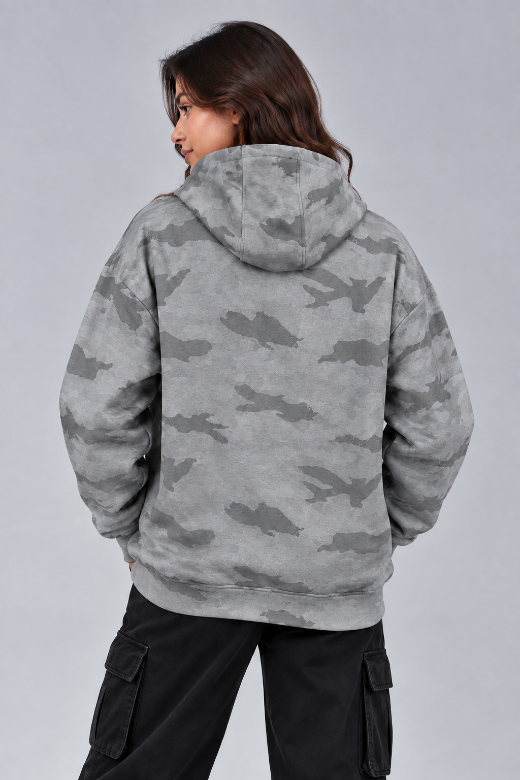 AMOLDO Women’s Camouflage Oversized Pullover Hoodie | Winter Hooded Sweatshirt