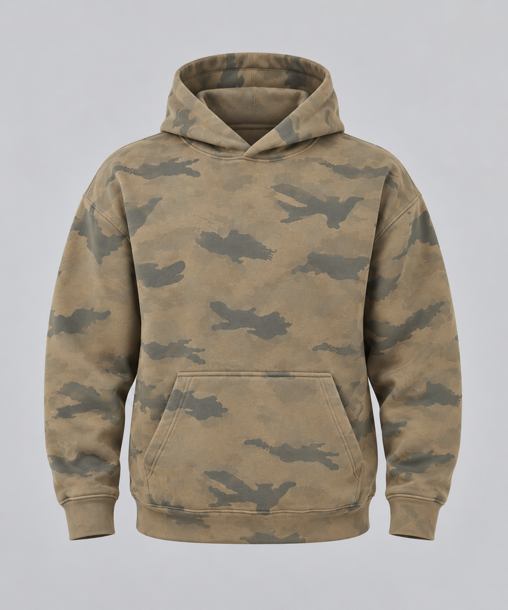 AMOLDO Women’s Camouflage Oversized Pullover Hoodie | Winter Hooded Sweatshirt