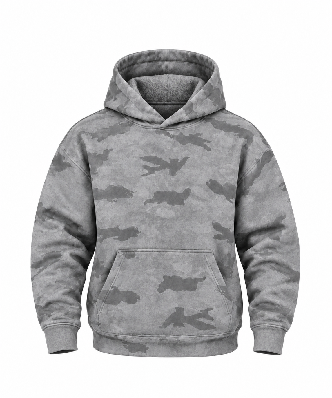 AMOLDO Men’s Camouflage Cotton Fleece Pullover Hoodie | Winter Hooded Sweatshirt