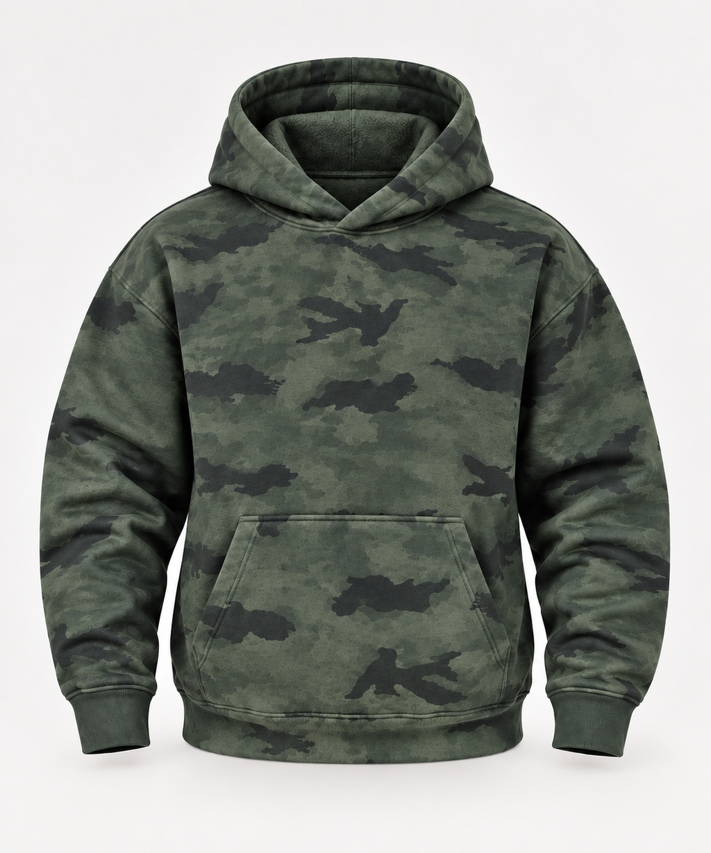 AMOLDO Women’s Camouflage Oversized Pullover Hoodie | Winter Hooded Sweatshirt