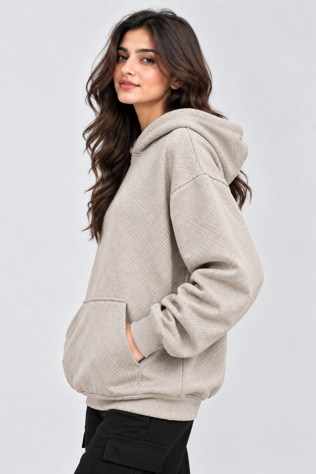 Women's Oversized 400+ GSM Hooded Sweatshirt | Cream