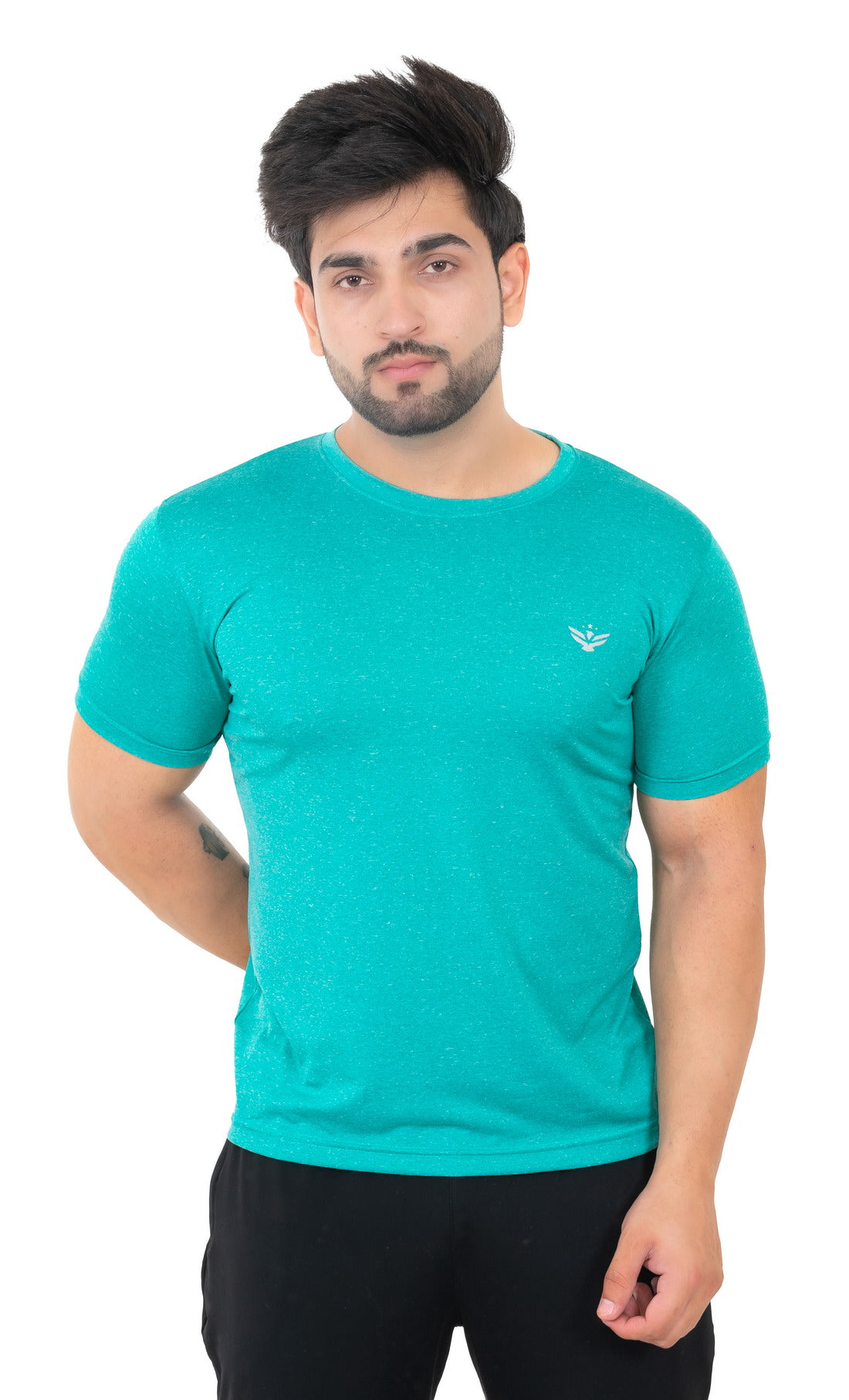 Solid Men's Dry Fit T-shirt- Sea-Green |Amoldo