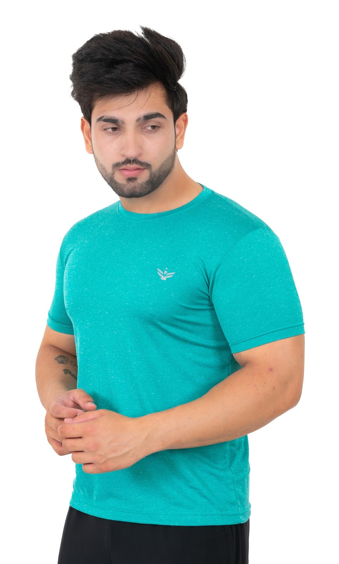 Solid Men's Dry Fit T-shirt- Sea-Green |Amoldo