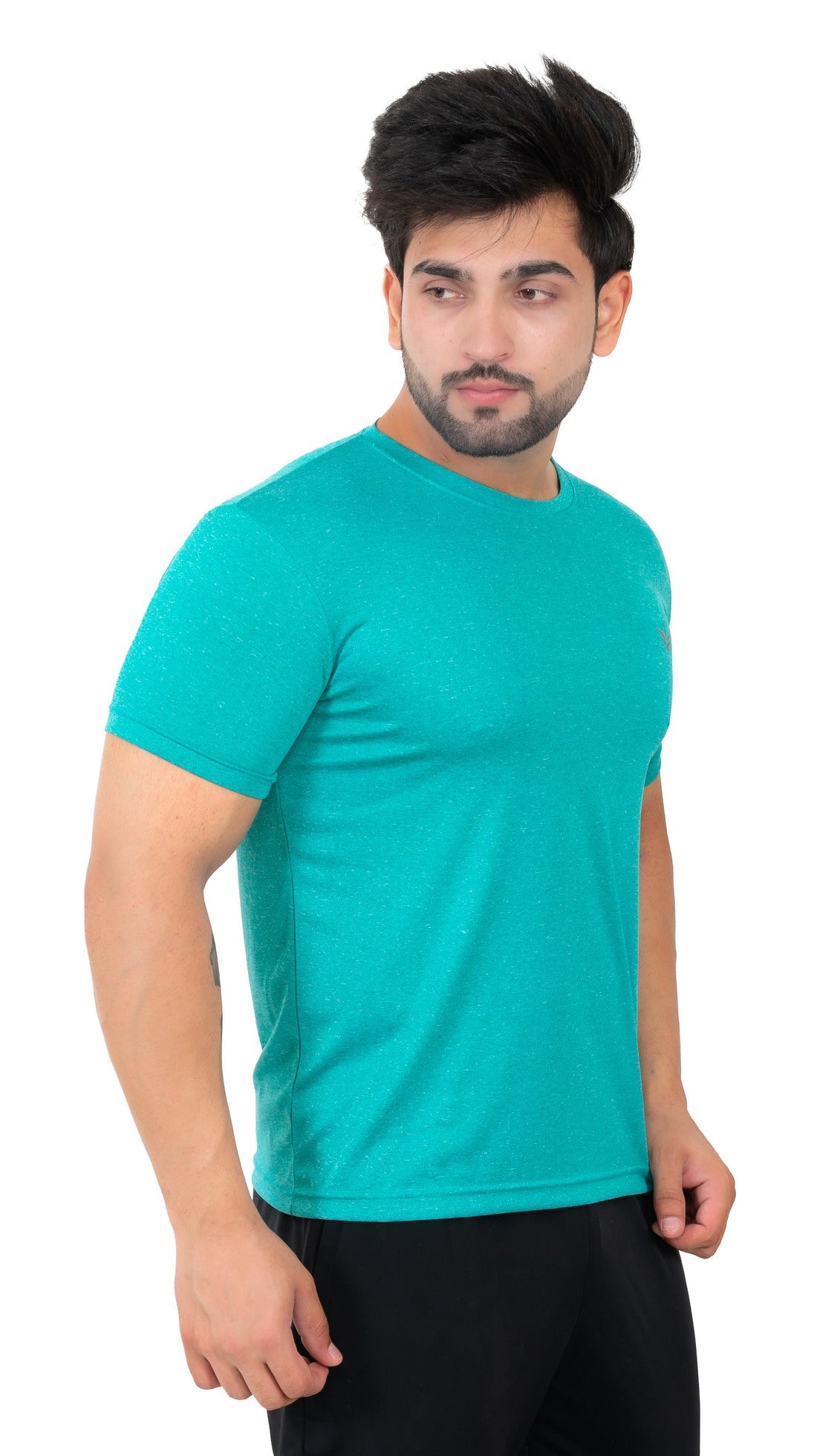 Solid Men's Dry Fit T-shirt- Sea-Green |Amoldo