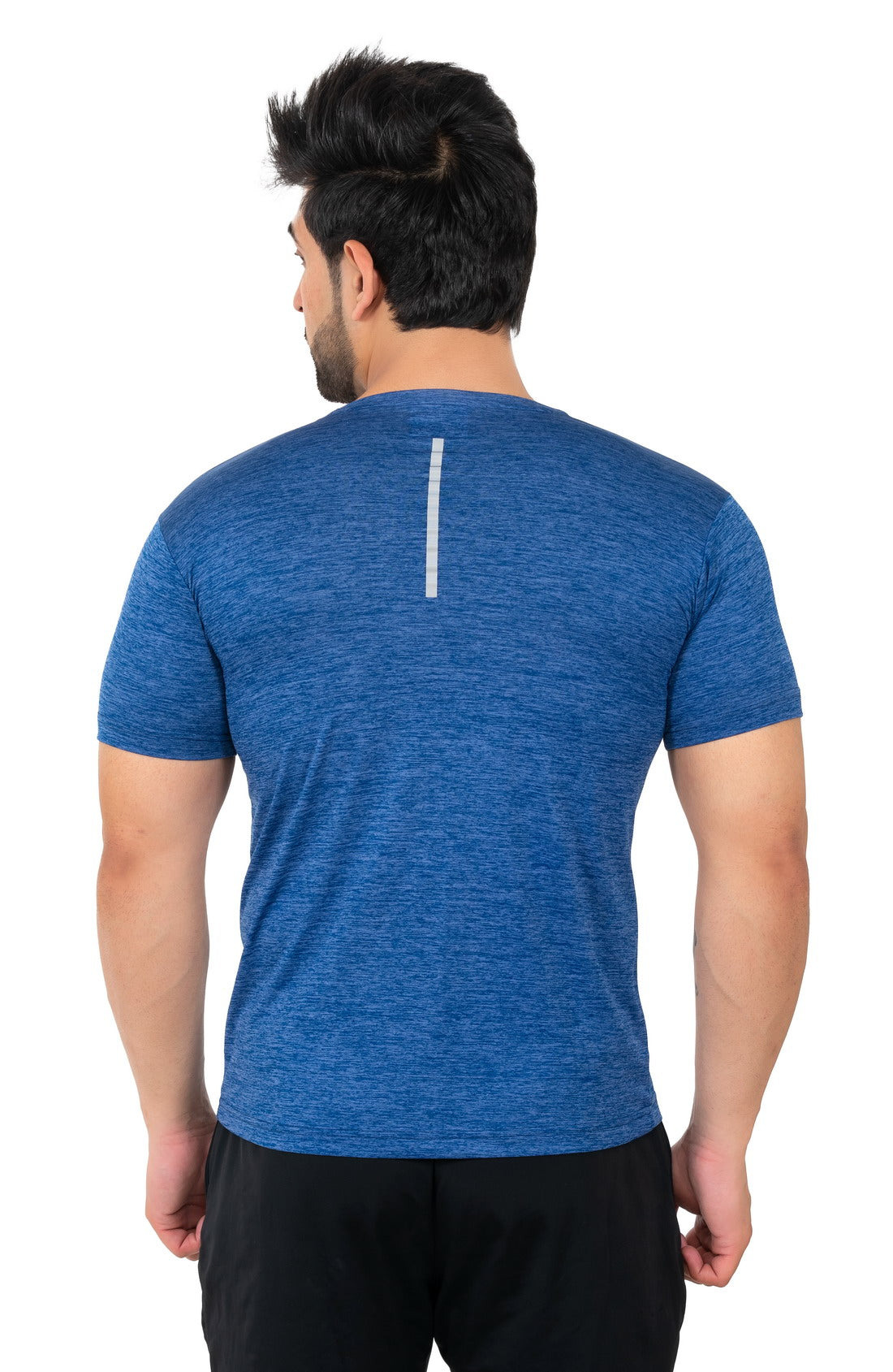 Solid Men's Dry Fit T-shirt- Blue |Amoldo