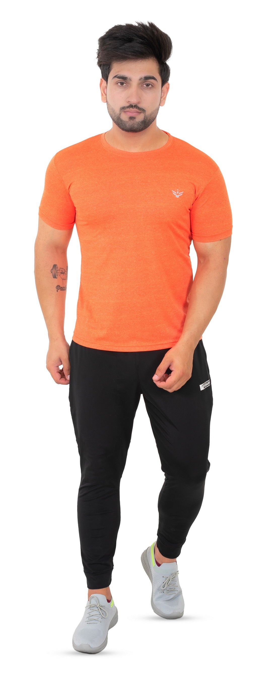 Solid Men's Dry Fit T-shirt- Orange |Amoldo