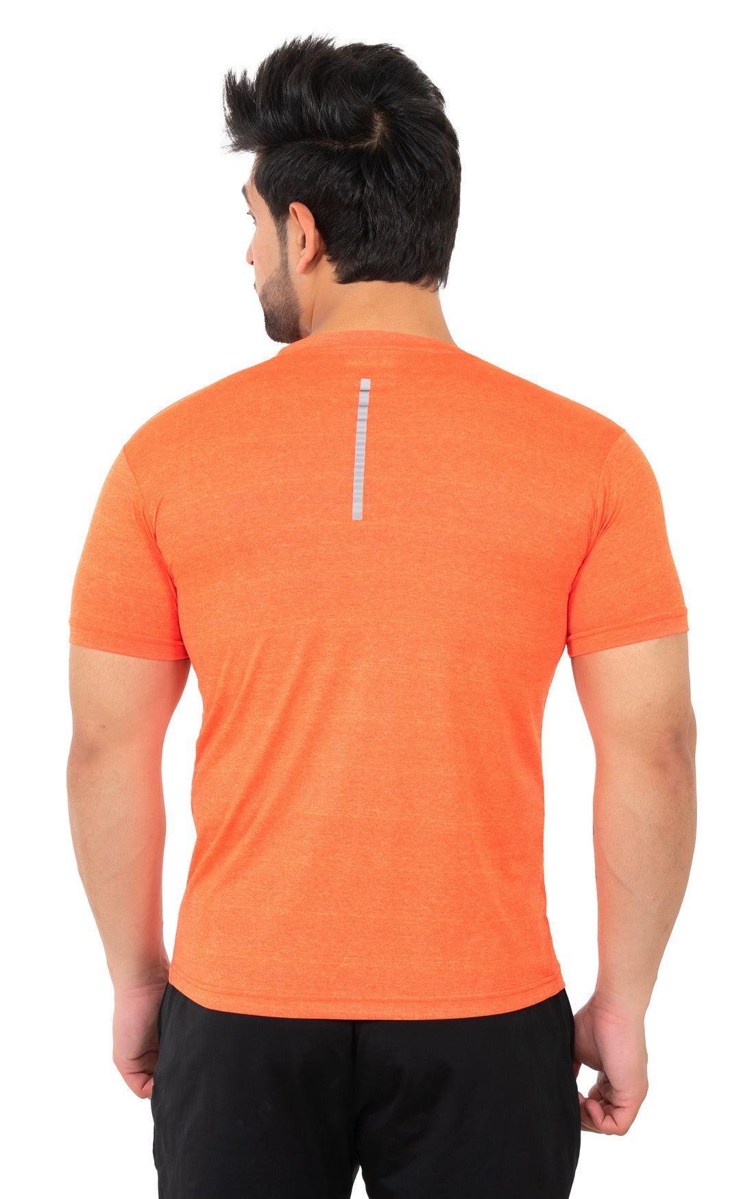 Solid Men's Dry Fit T-shirt- Orange |Amoldo