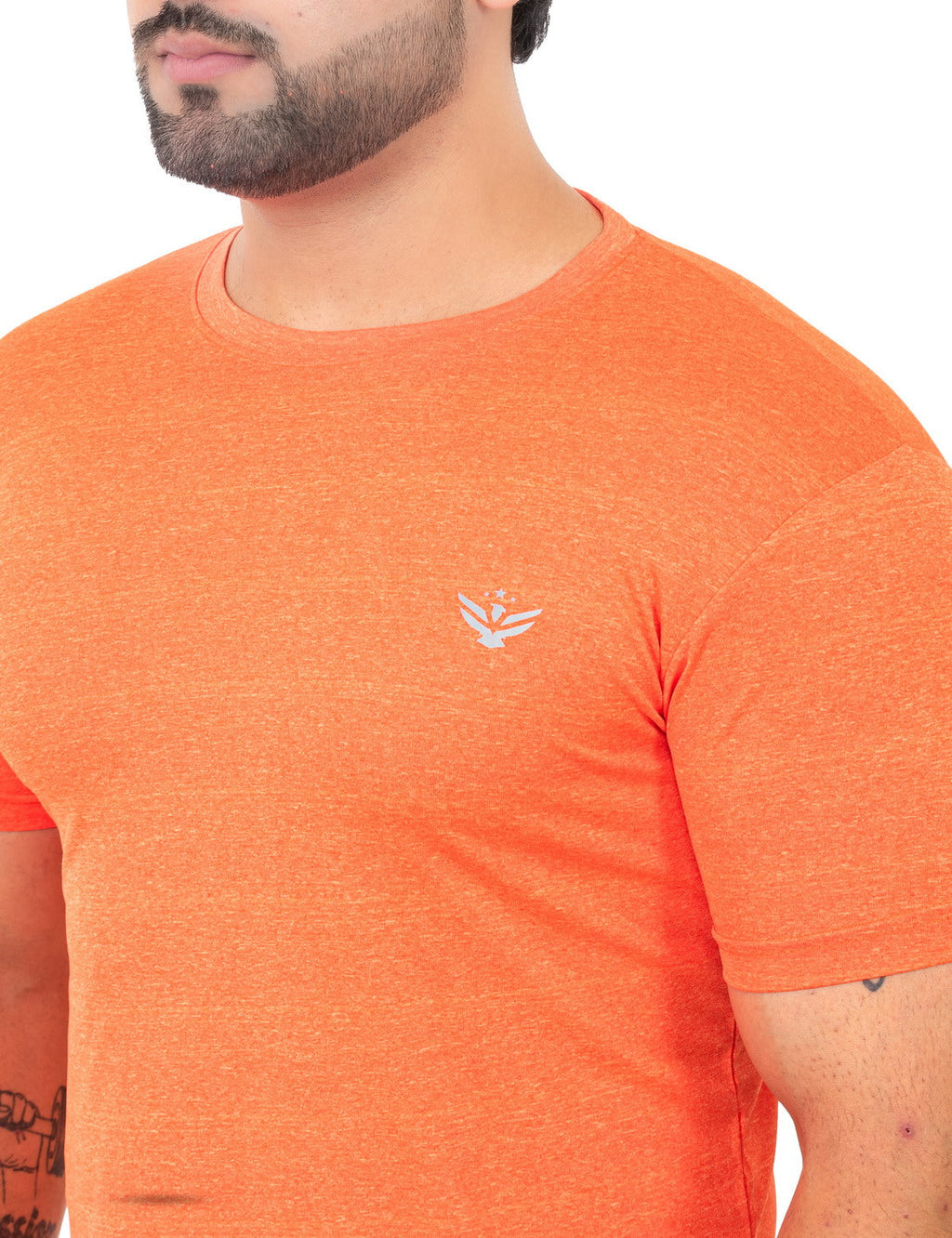 Solid Men's Dry Fit T-shirt- Orange |Amoldo