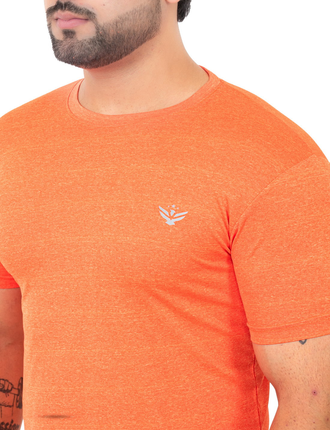 Solid Men's Dry Fit T-shirt- Orange |Amoldo