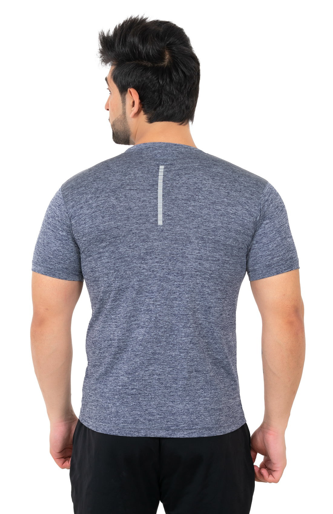 Solid Men's Dry Fit T-shirt- Grey |Amoldo