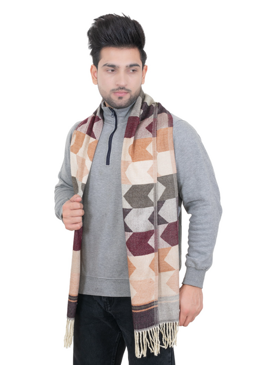 Woolen Arrow Muffler- Brown | Amoldo