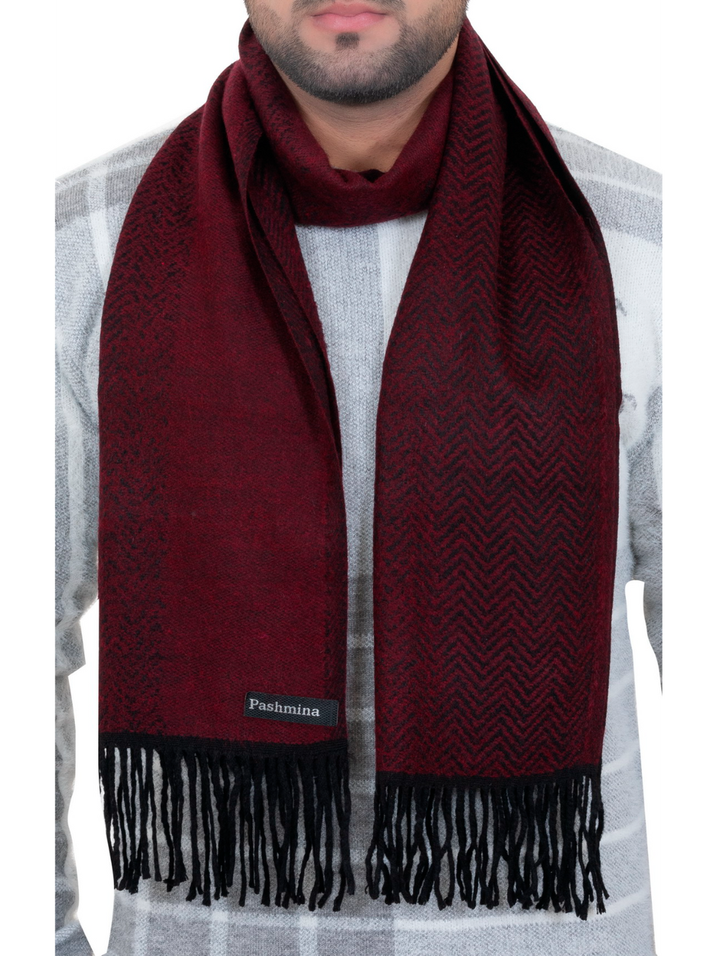 Woolen plain Muffler- Maroon | Amoldo