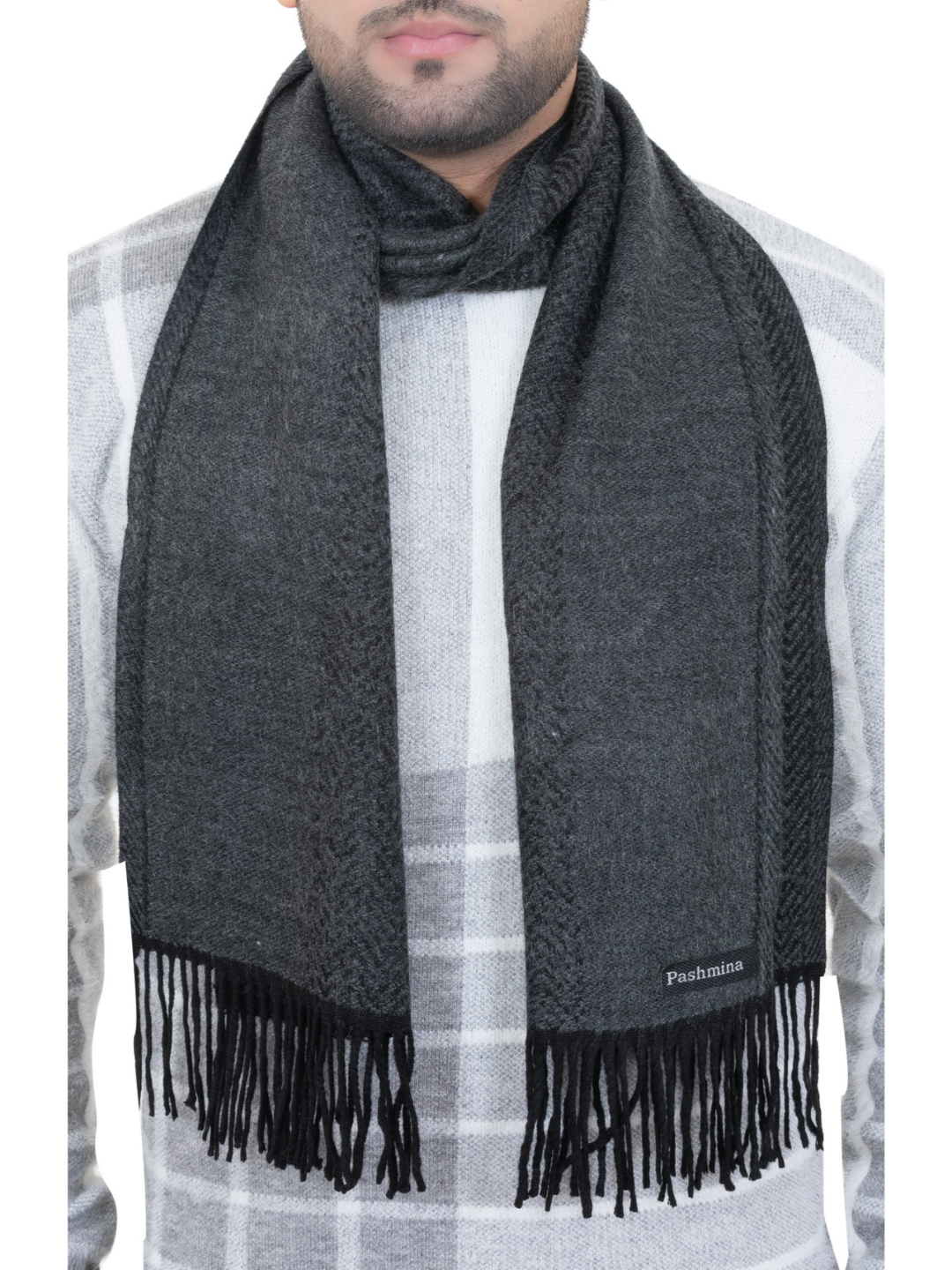 Woolen plain Muffler- Black | Amoldo