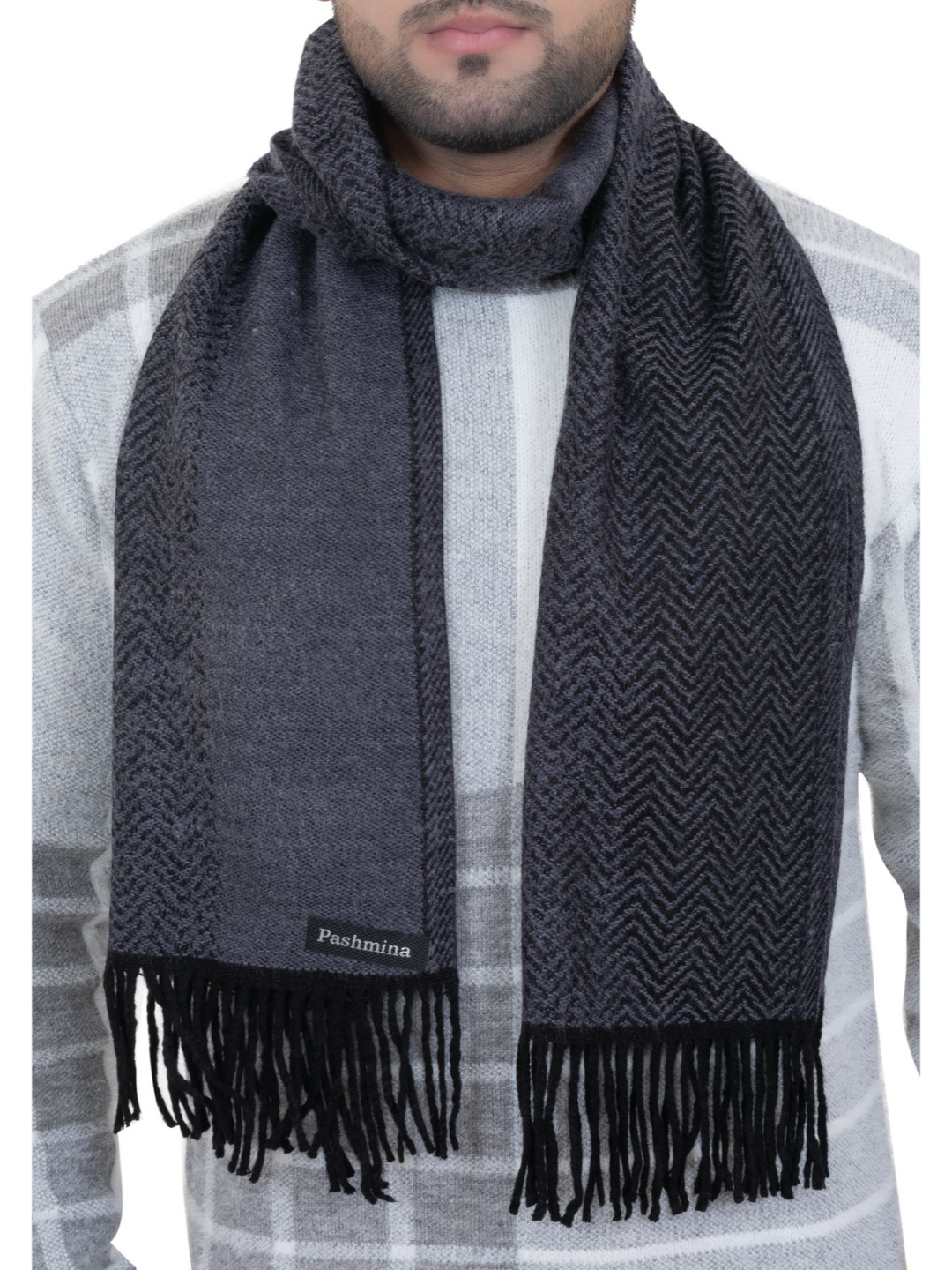 Woolen plain Muffler- Navy | Amoldo