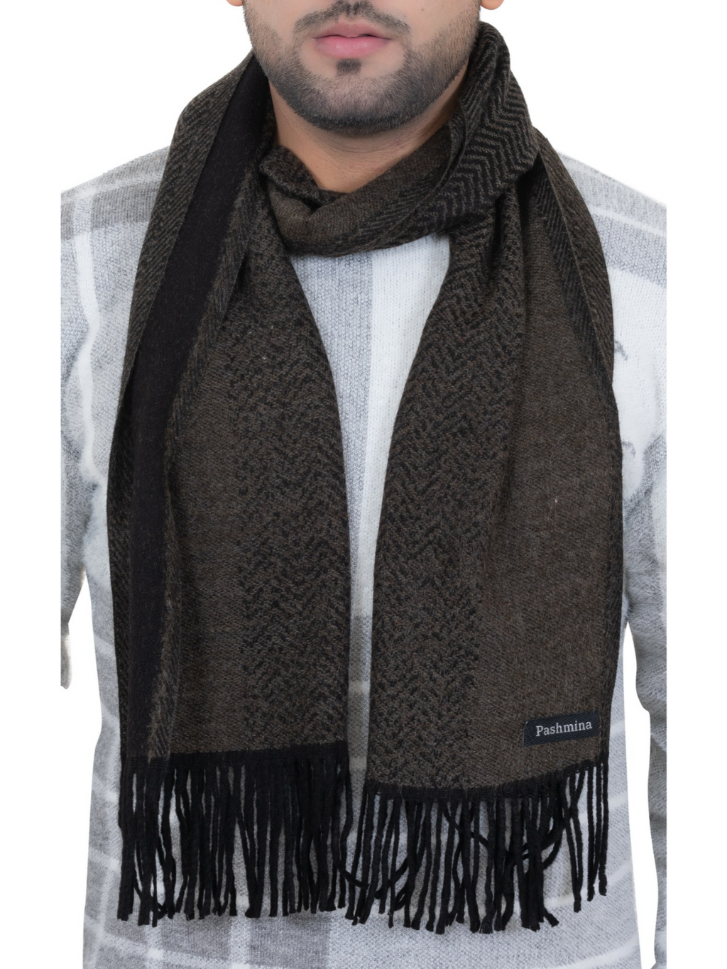 Woolen plain Muffler- Brown | Amoldo