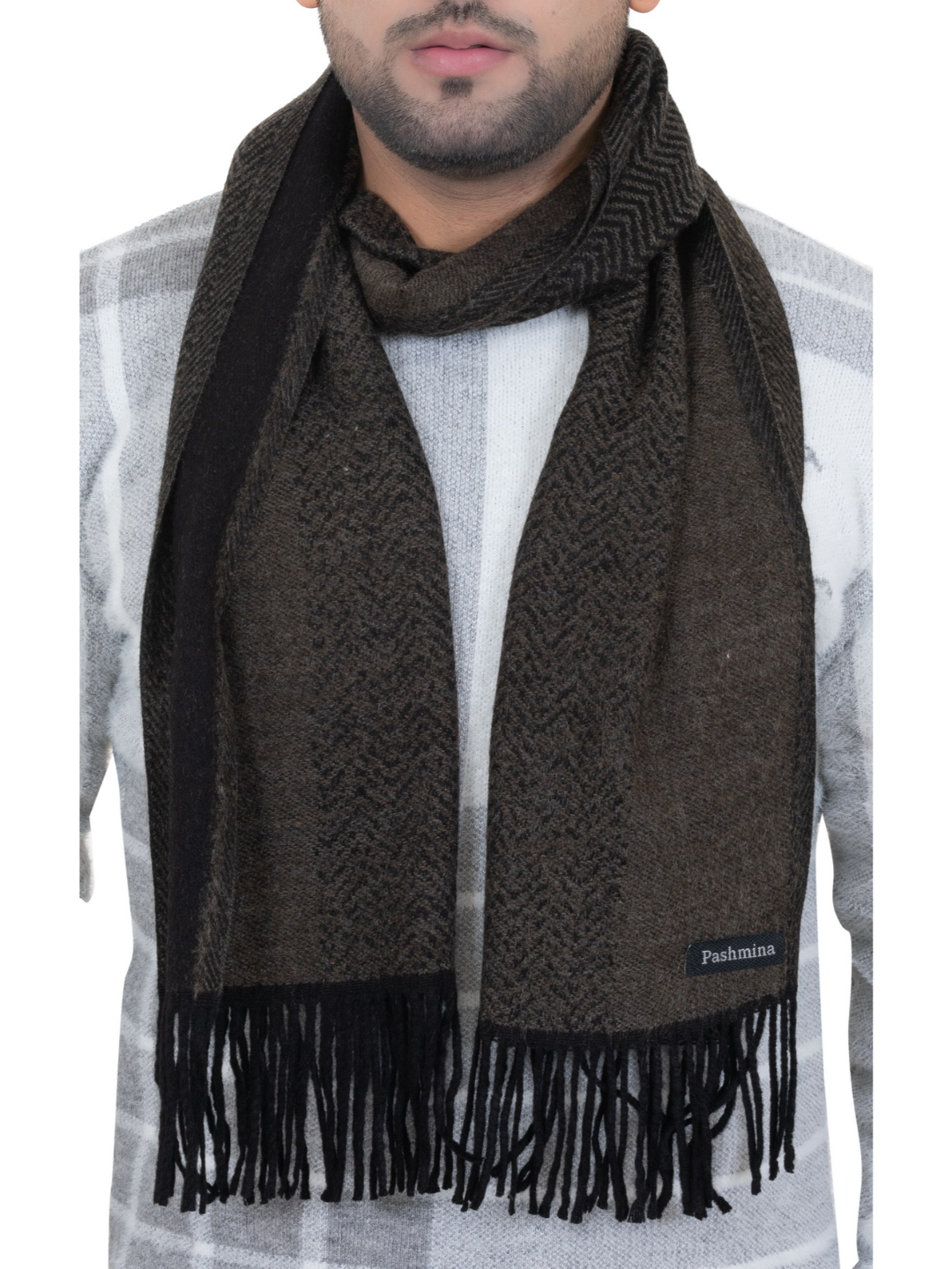 Woolen plain Muffler- Brown | Amoldo