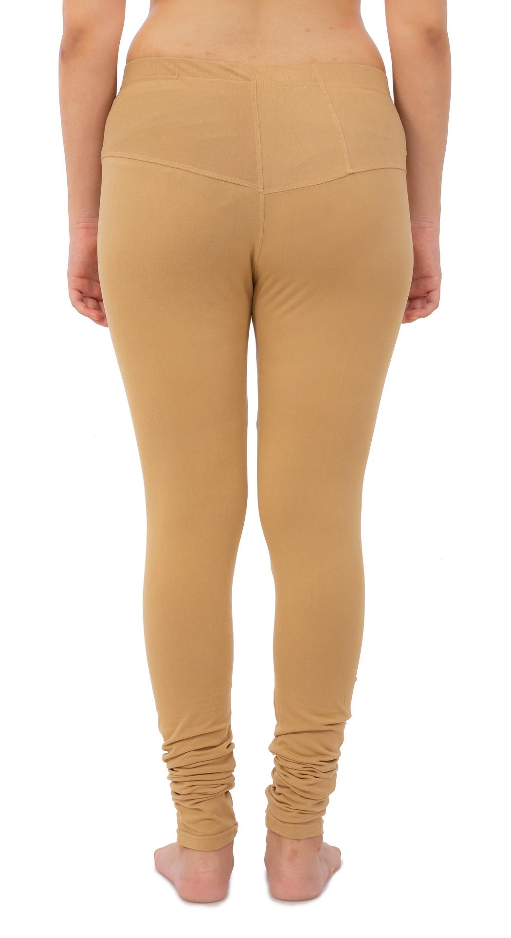 Women's Plain Leggings - Beige | AMOLDO