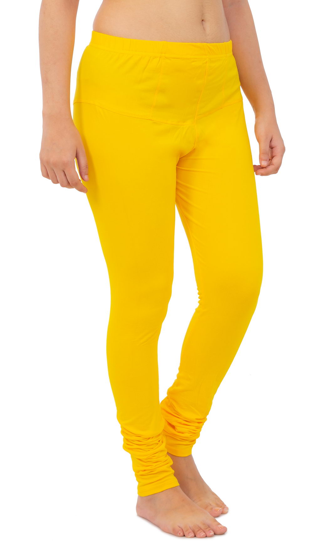 Women's Plain Leggings - Yellow | AMOLDO