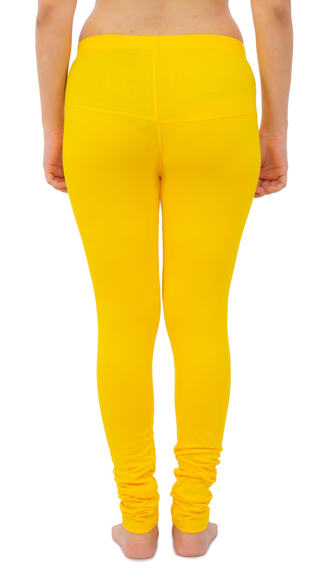 Women's Plain Leggings - Yellow | AMOLDO