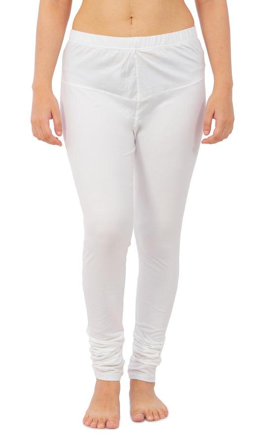 Women's Plain Leggings - White | AMOLDO