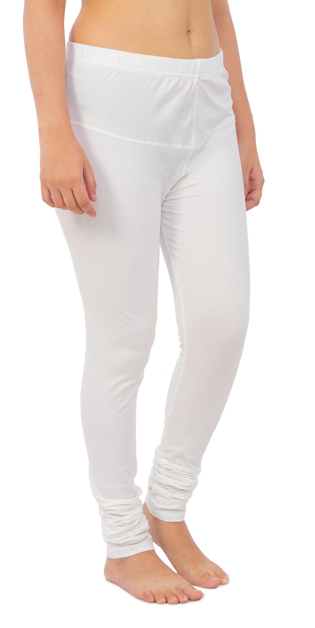 Women's Plain Leggings - White | AMOLDO