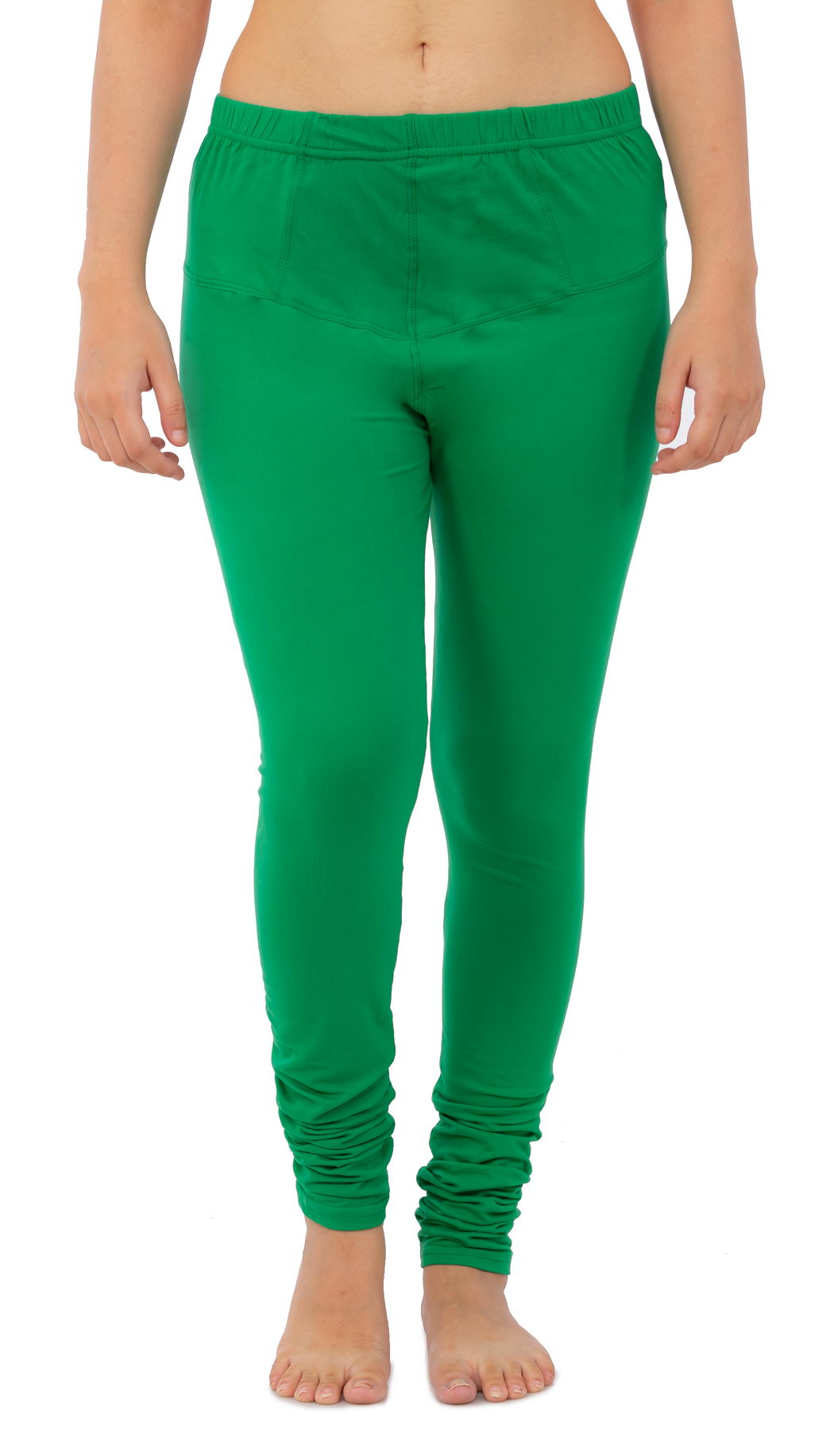 Women's Plain Leggings - Green | AMOLDO