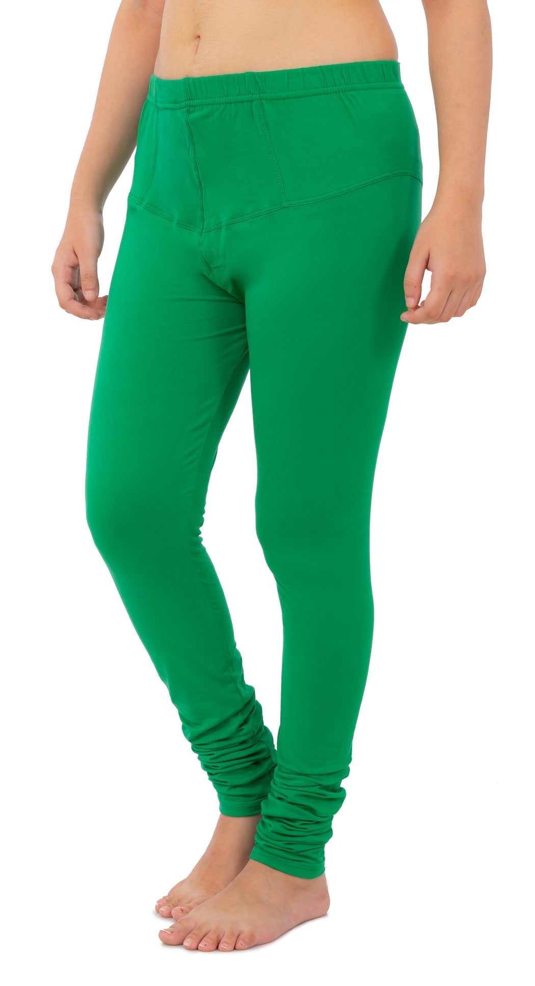 Women's Plain Leggings - Green | AMOLDO