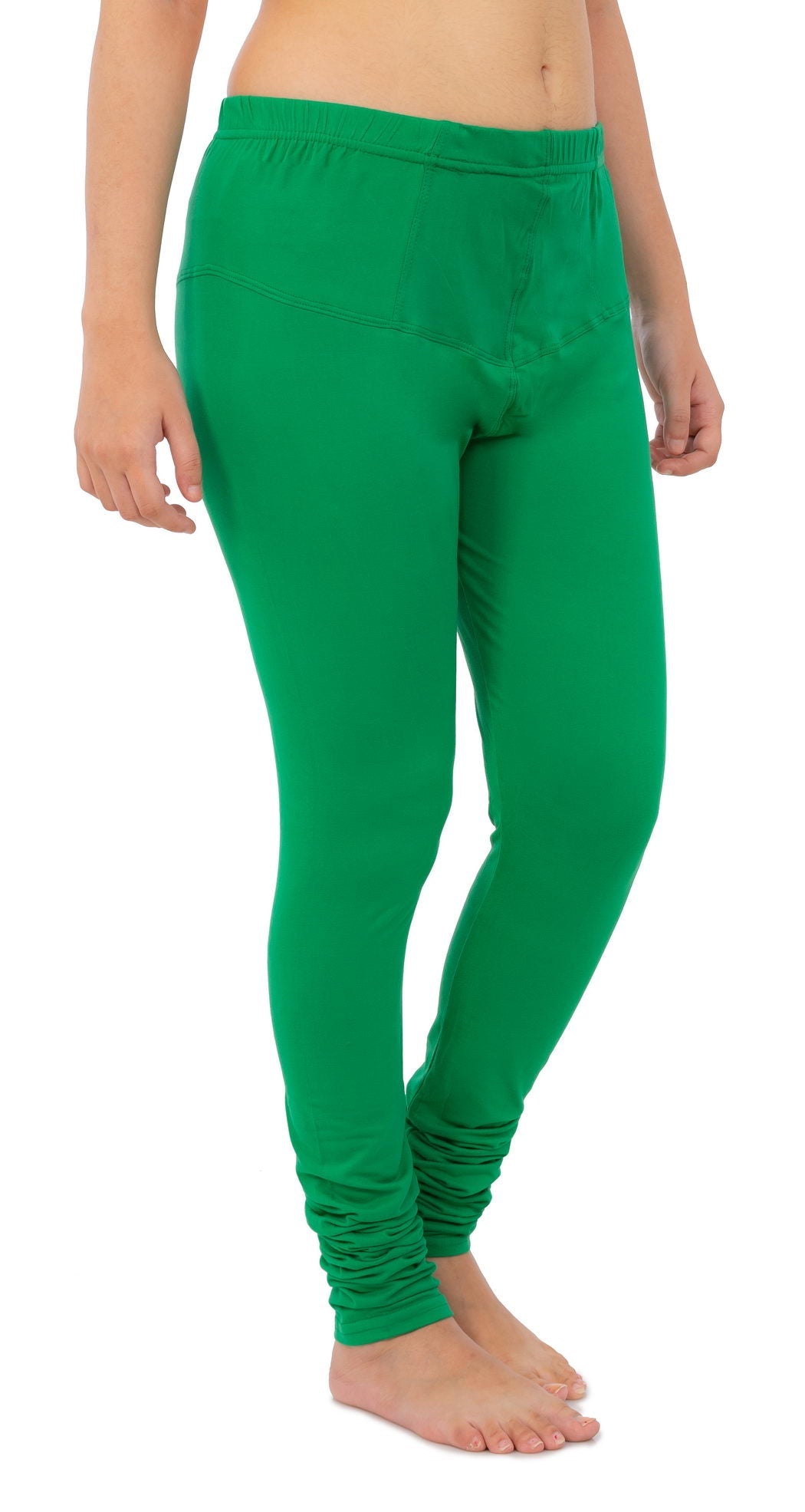 Women's Plain Leggings - Green | AMOLDO