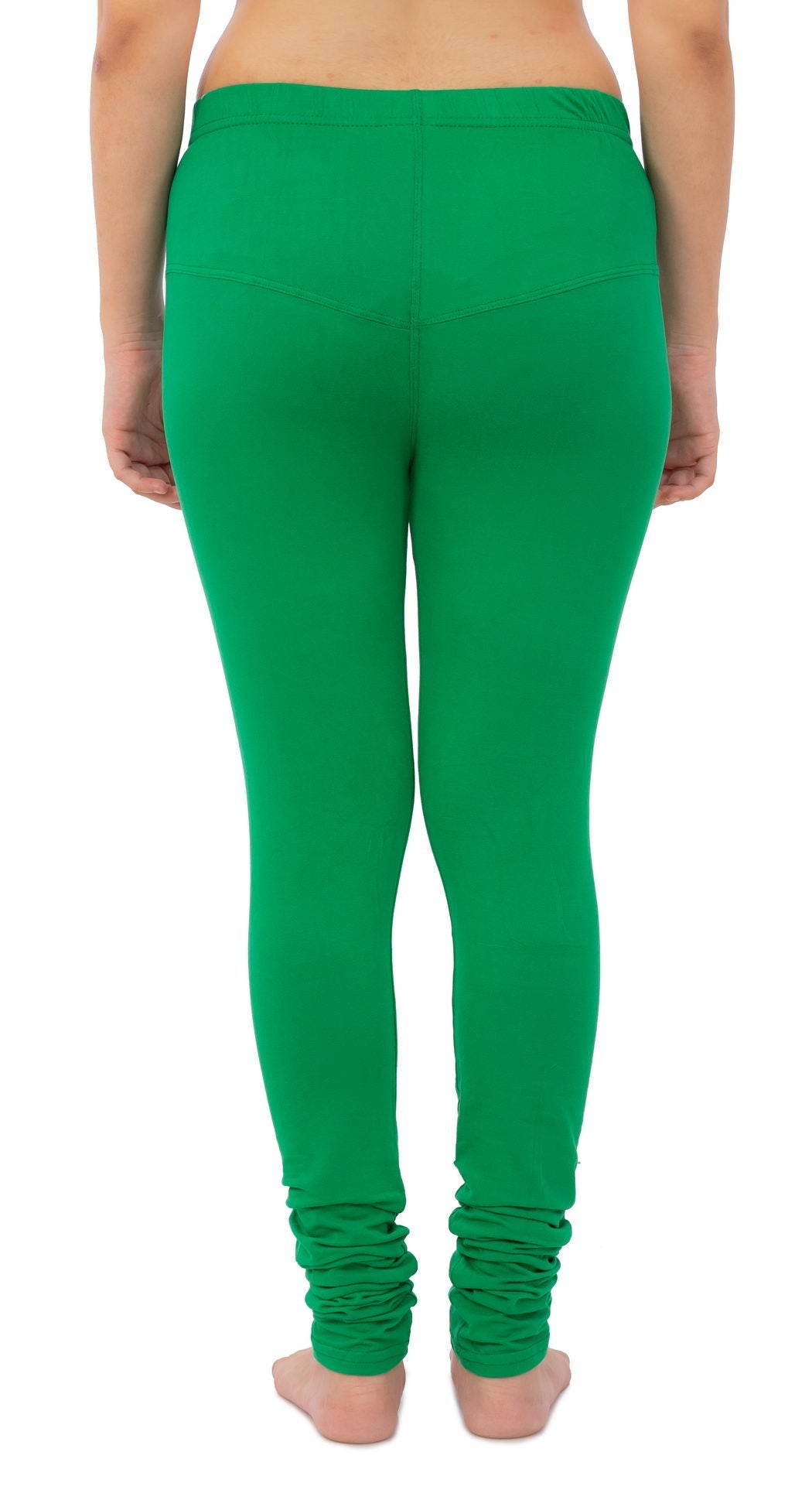 Women's Plain Leggings - Green | AMOLDO