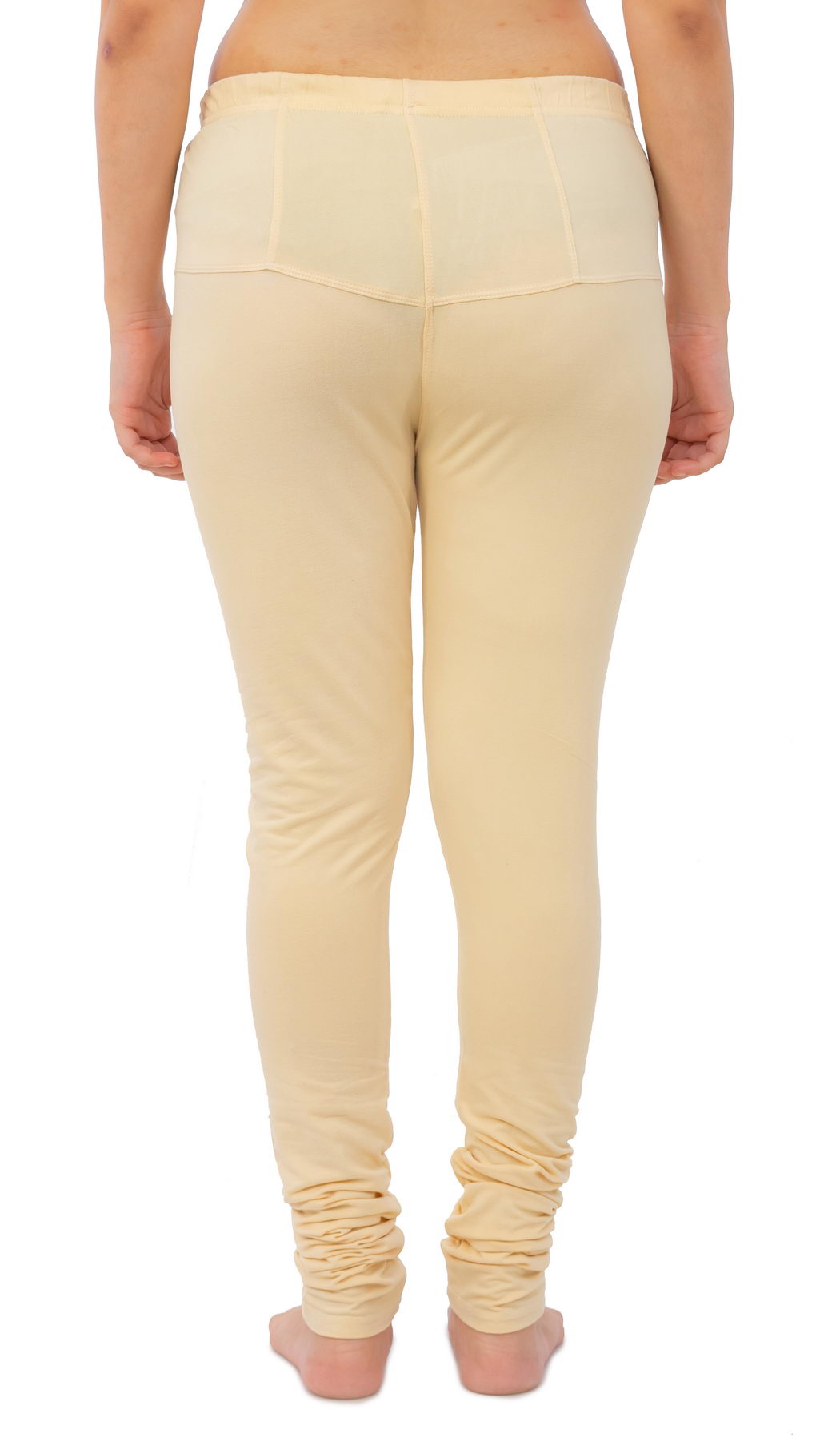 Women's Plain Leggings - Cream | AMOLDO