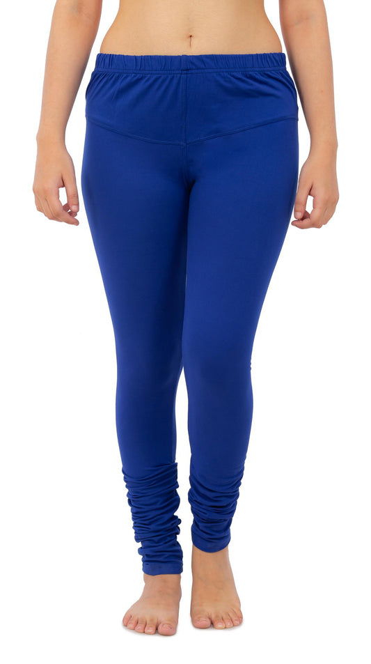 Women's Plain Leggings - Blue | AMOLDO