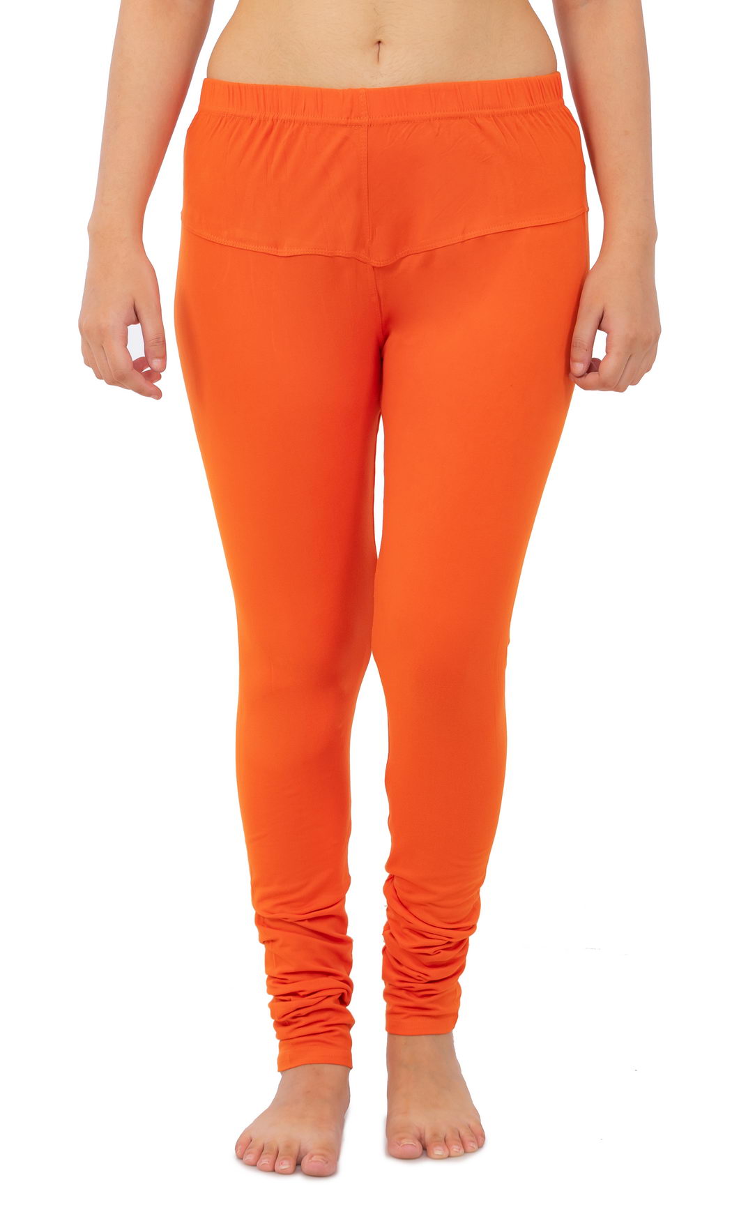 Women's Plain Leggings - Orange | AMOLDO