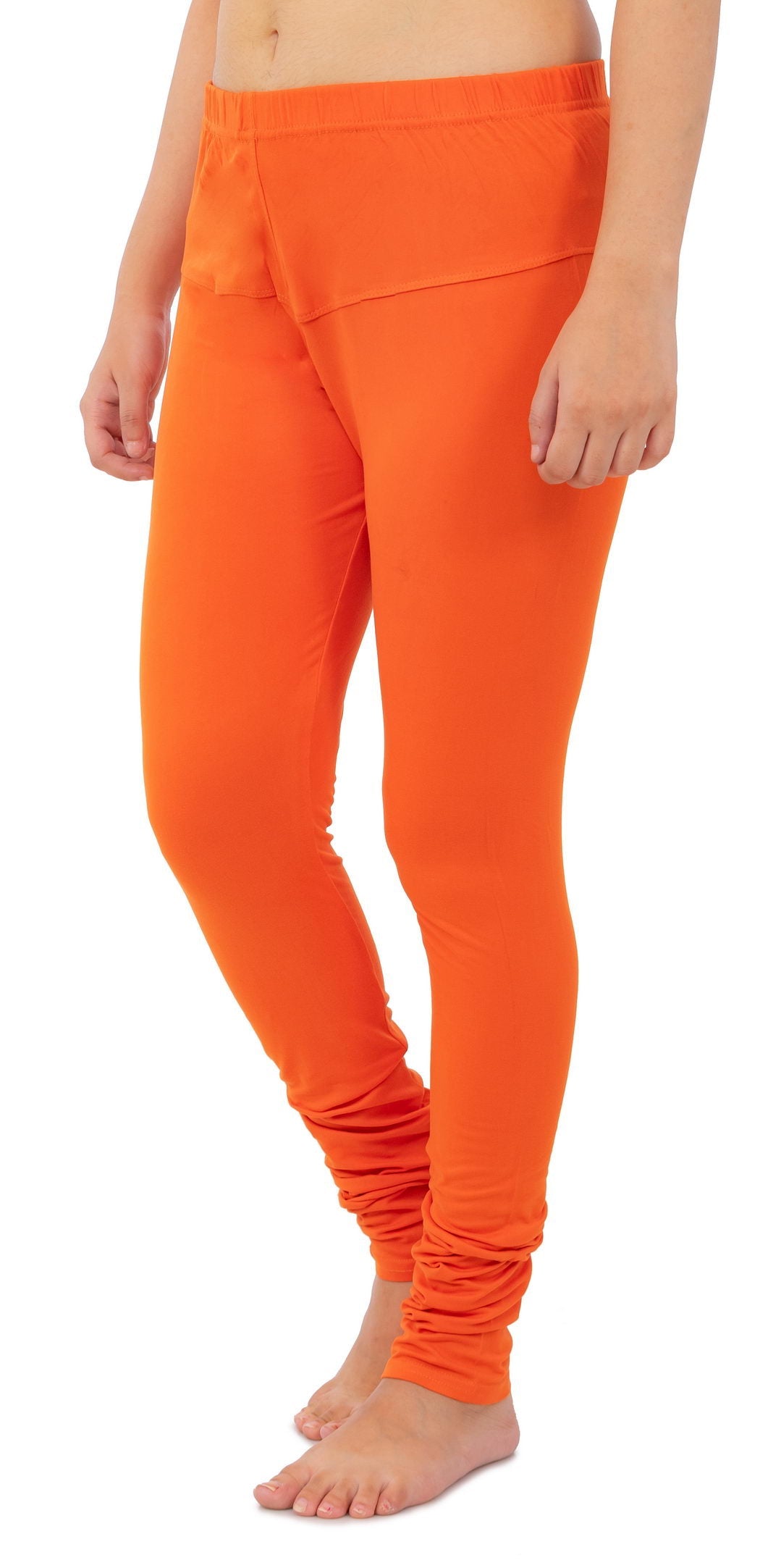 Women's Plain Leggings - Orange | AMOLDO