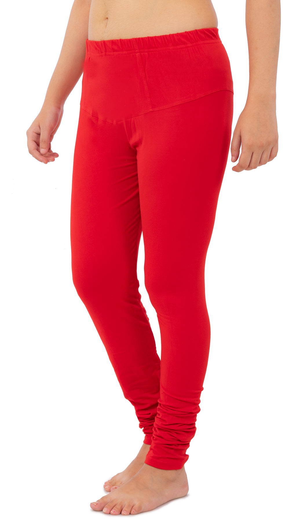 Women's Plain Leggings - Red | AMOLDO