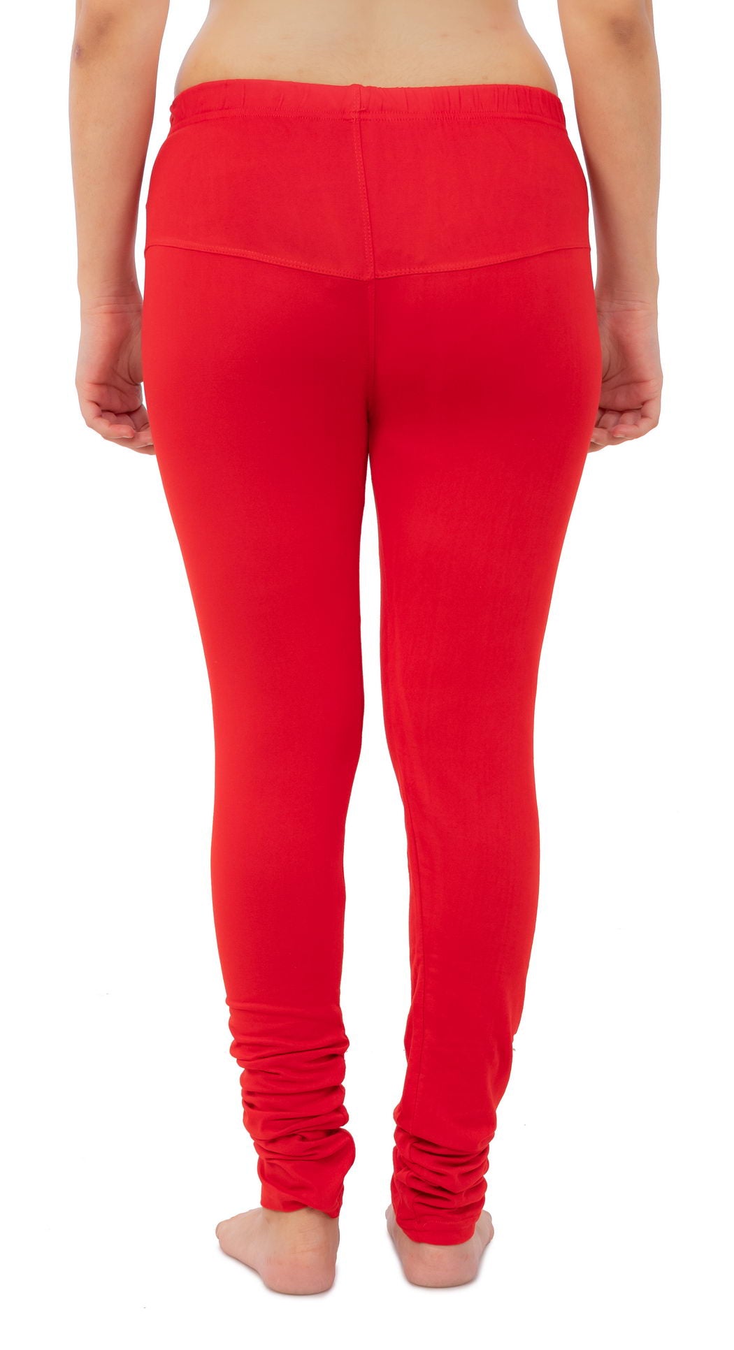 Women's Plain Leggings - Red | AMOLDO