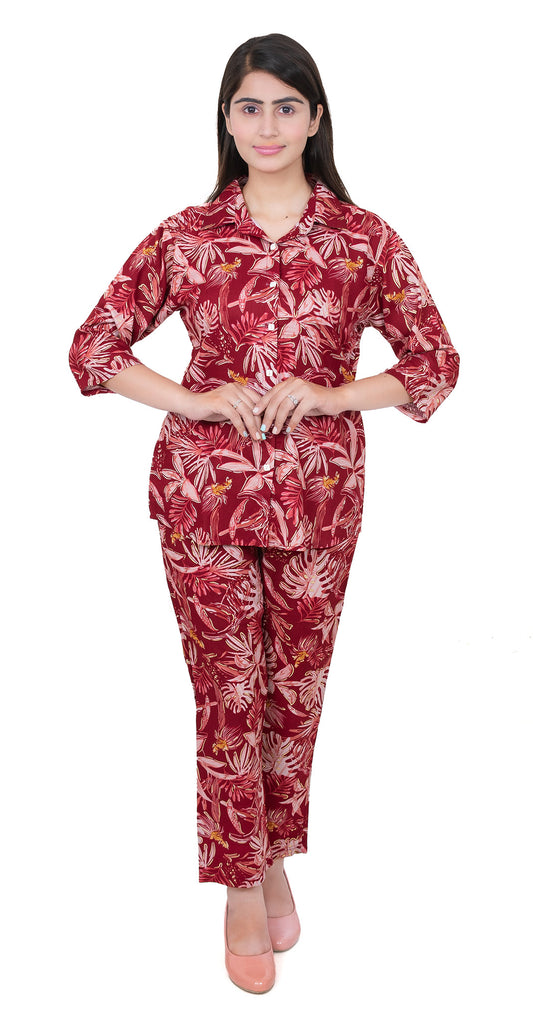 Wild Flora Co-Ord Set - Red