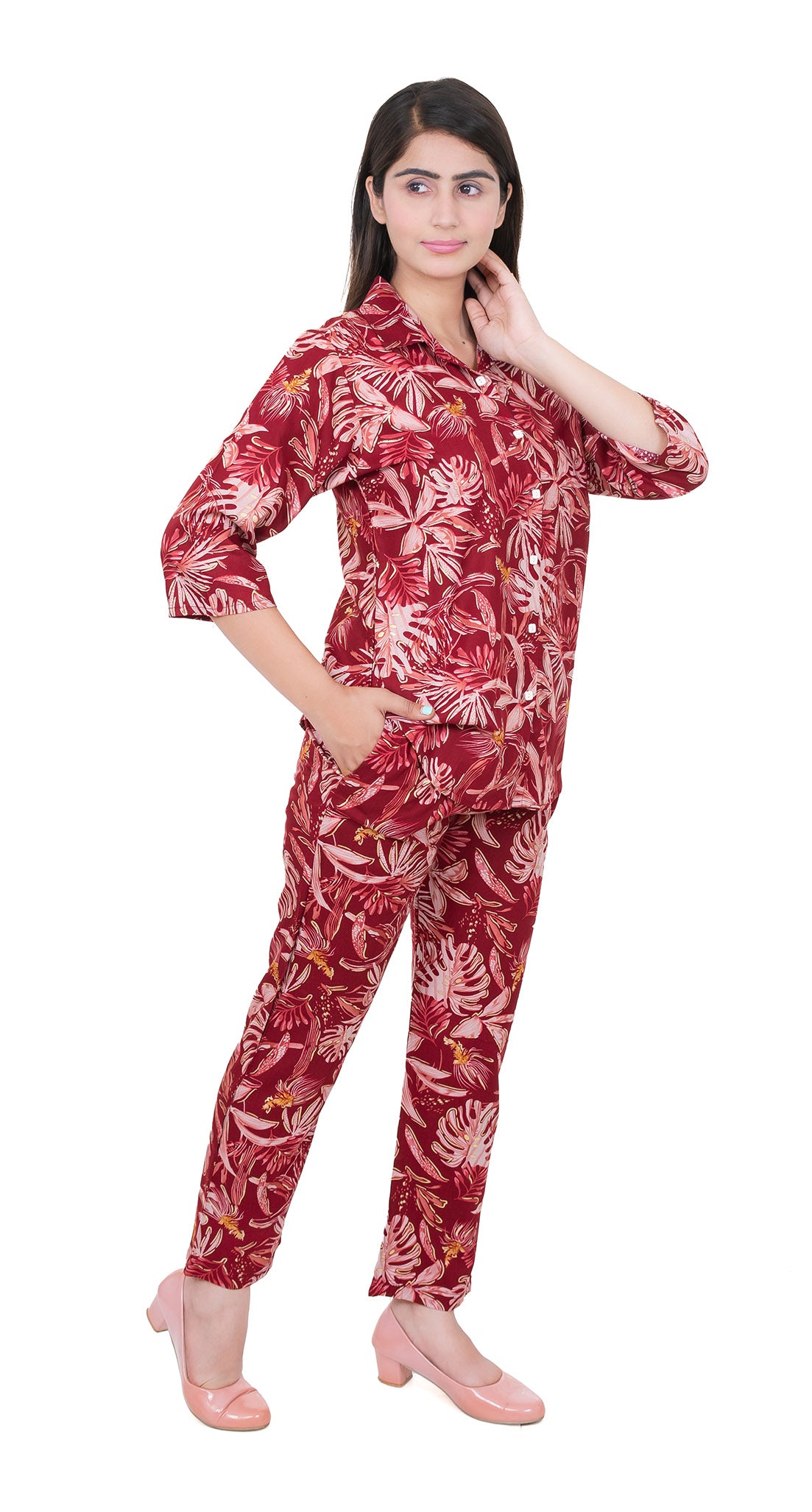 Wild Flora Co-Ord Set - Red