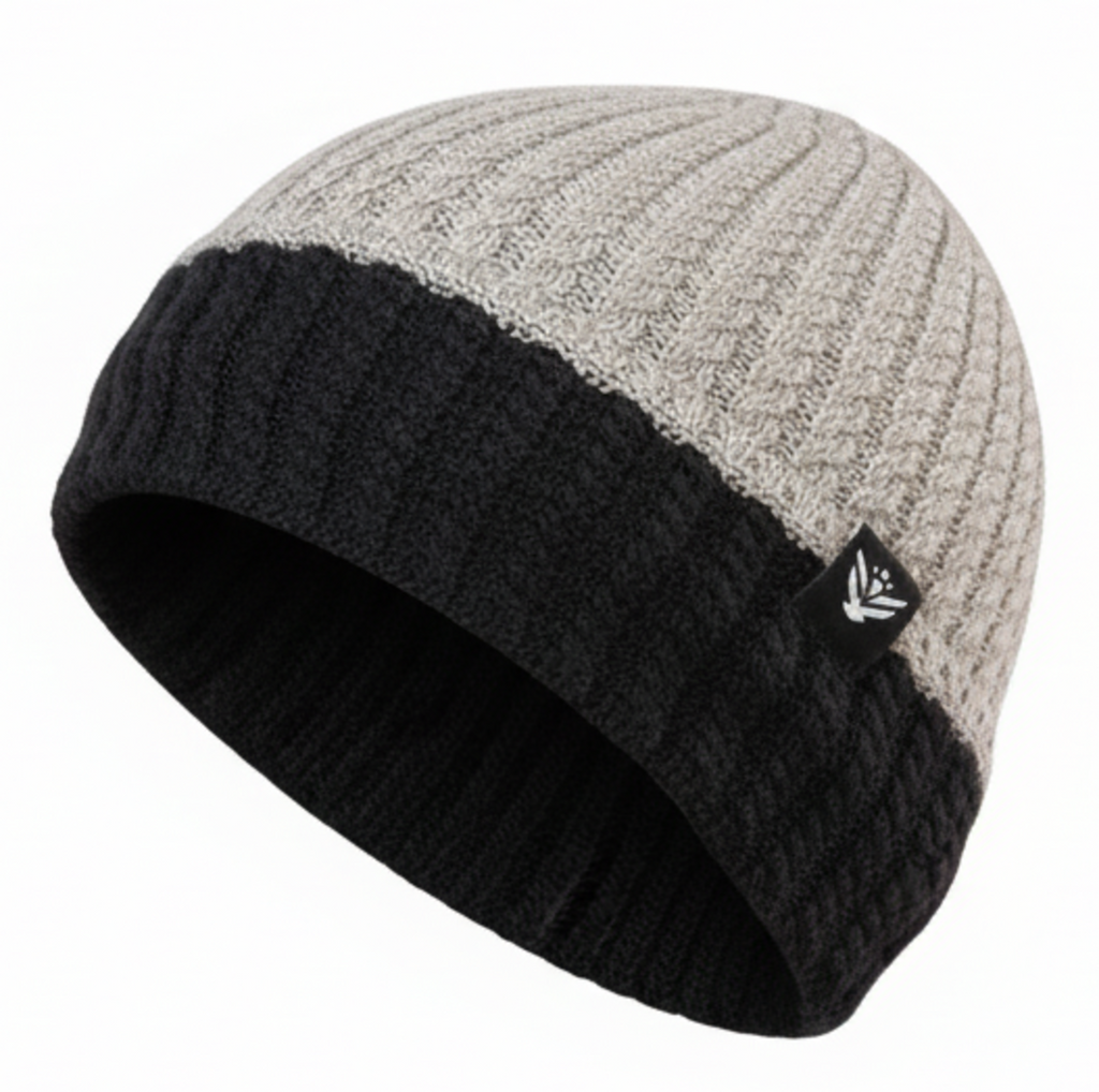 Unisex Woolen Winter Cap | Warm Knit Beanie - Grey