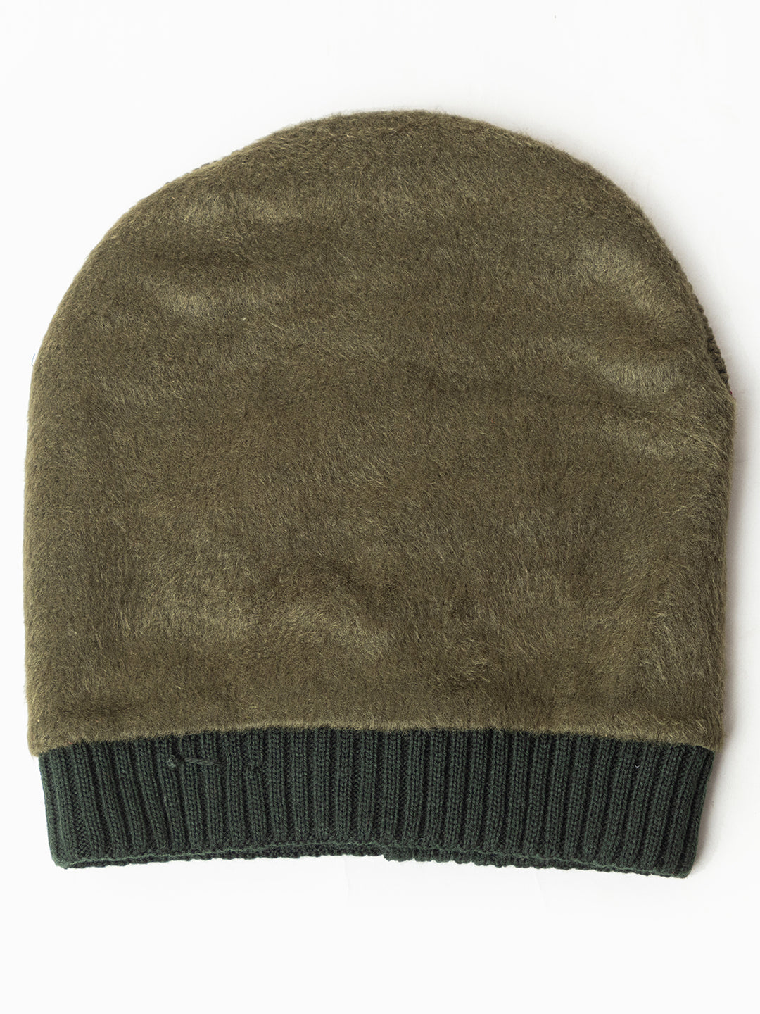 Amoldo unisex Soft and Warm Beige Winter Woolen Skull Olive cap with Fur Lining (Box Design)